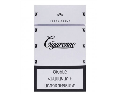  Сигареты Cigaronne Ultra Slims White (Сигароне Ультра Слимс Белые)